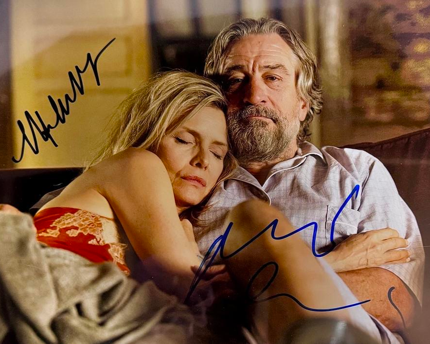 Robert DeNiro & Michelle Pfeiffer Signed 8x12 Photo (The Family) *RARE* - SWAU